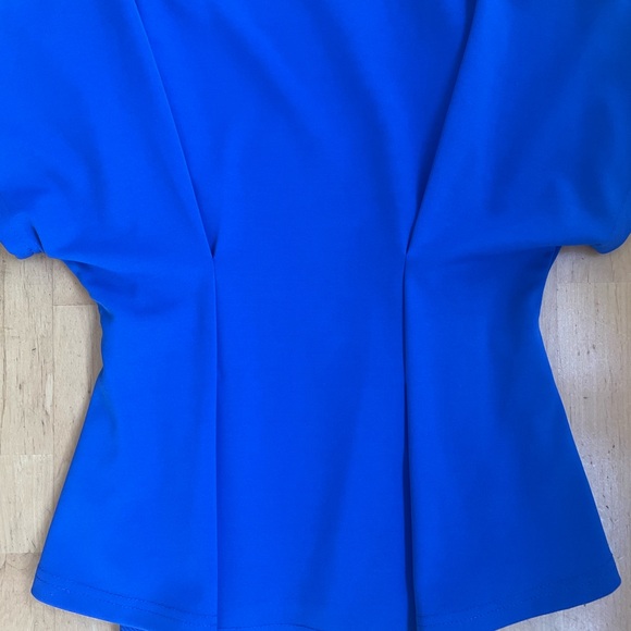 Gracia Blue Blouse Top with Synched Waist Size Small - Picture 9 of 9